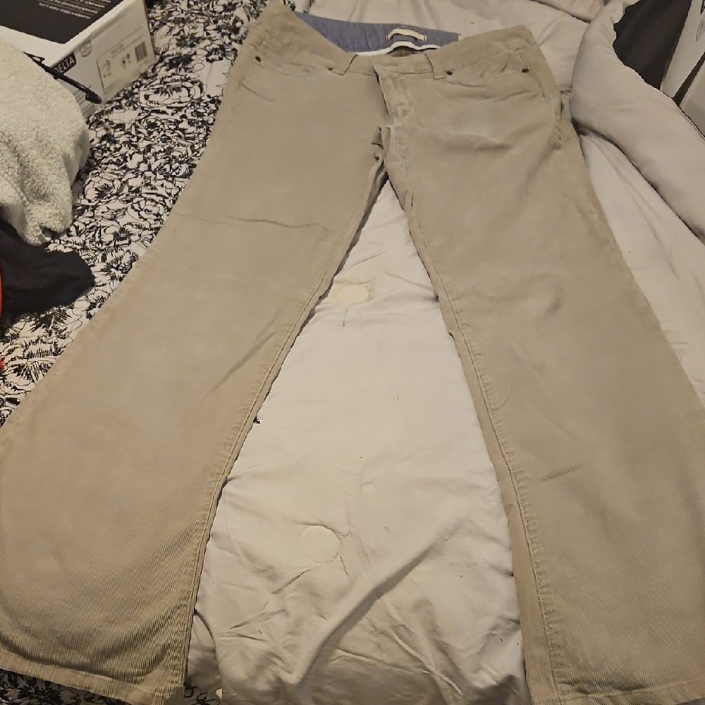 Women's Tan Boot Cut Corduroy Pants